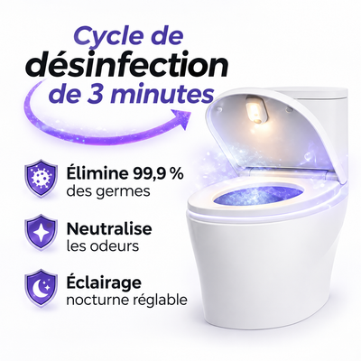 Désinfectant UV Automatique pour Toilettes avec Veilleuse