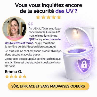 Désinfectant UV Automatique pour Toilettes avec Veilleuse