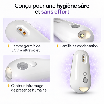 Désinfectant UV Automatique pour Toilettes avec Veilleuse
