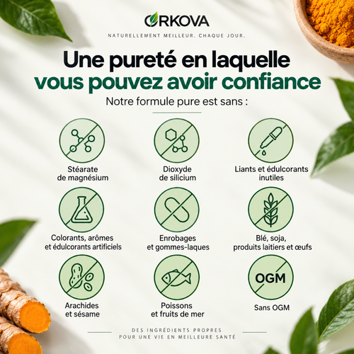 Gélules de curcuma à la curcumine pure (1 000 mg)