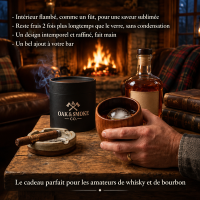 Gobelet à whisky artisanal en bois