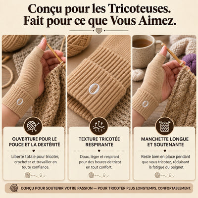 Knitting thumb support