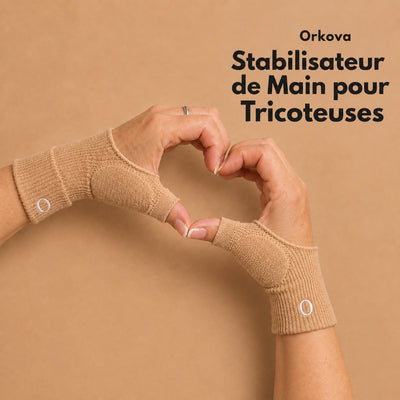 Knitting thumb support